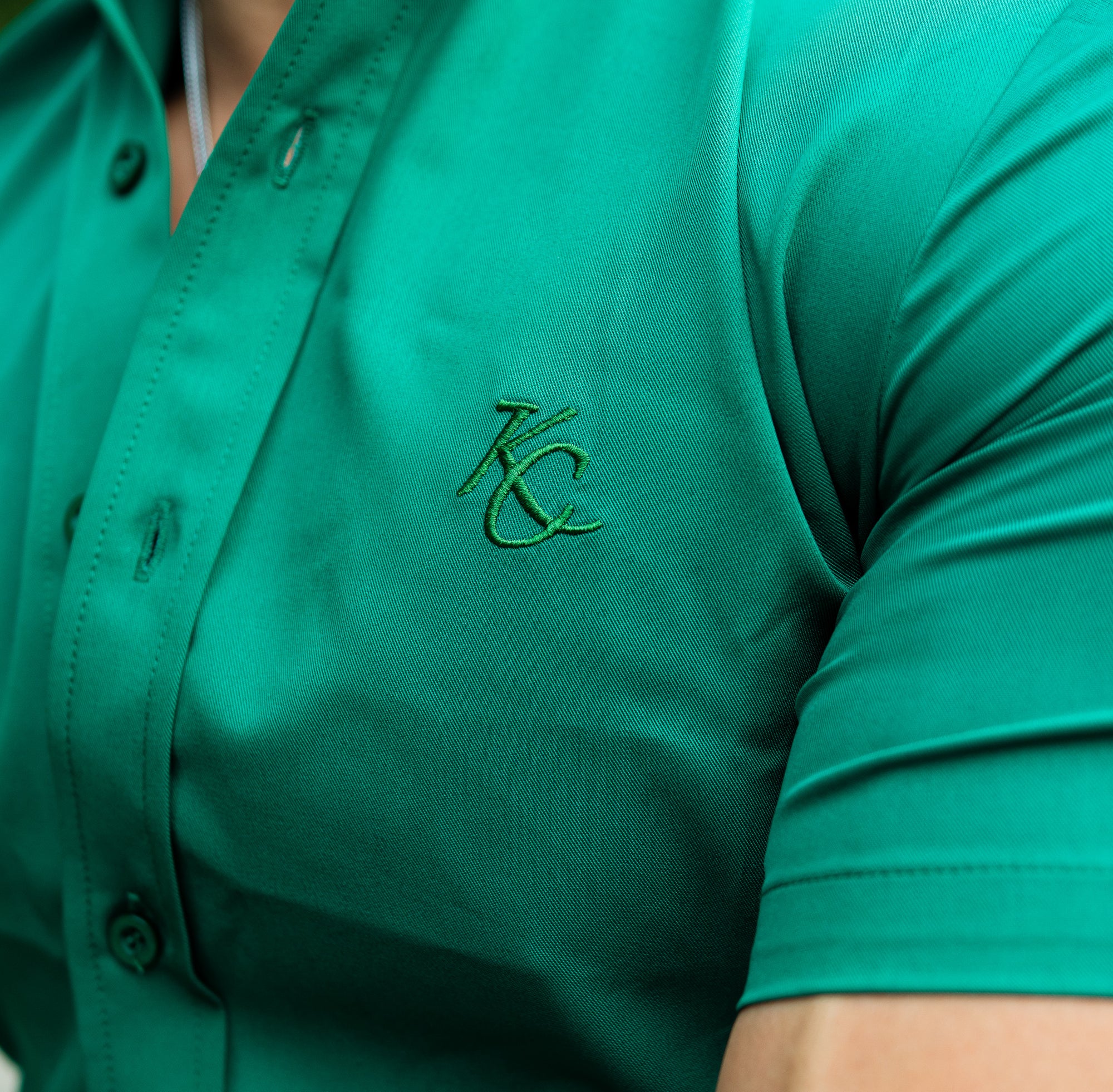 Emerald Green Muscle Fit Shirt The Story