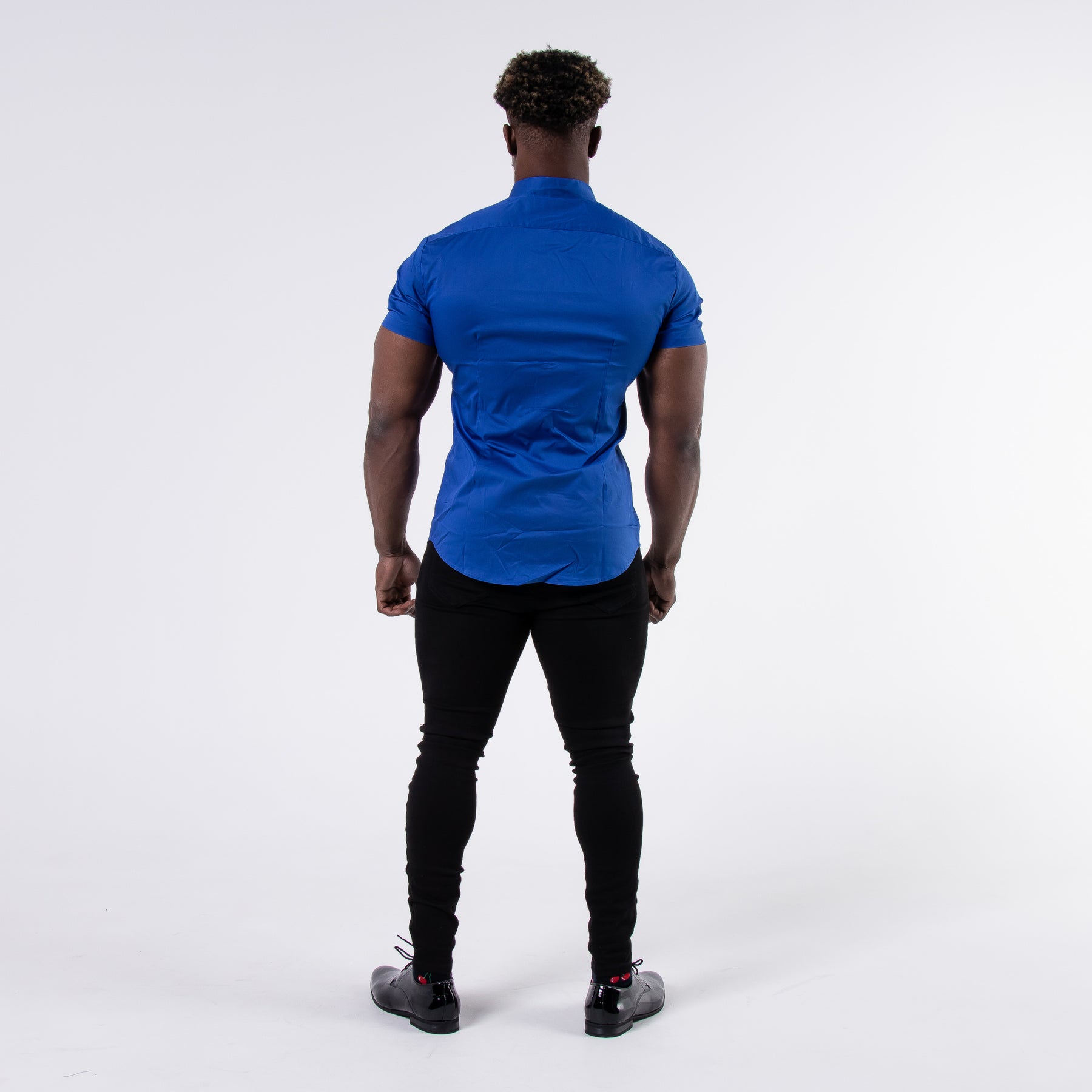 Men's Muscle Fit Short Sleeve Shirt V2 - Royal Blue