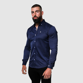 Premium Long Sleeve Muscle Fit Shirt - Ultramarine Blue