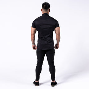 Men's Muscle Fit Short Sleeve Shirt V2 - Black