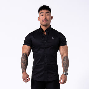 Men's Muscle Fit Short Sleeve Shirt V2 - Black