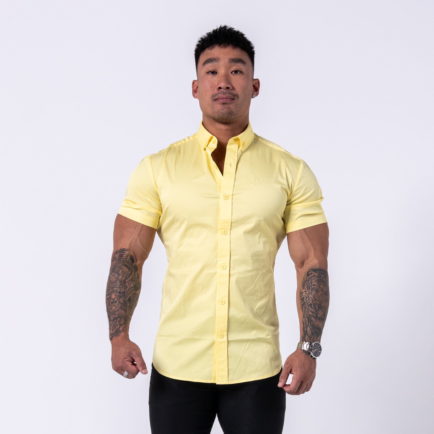 Men's Muscle Fit Short Sleeve Shirt V2 - Yellow