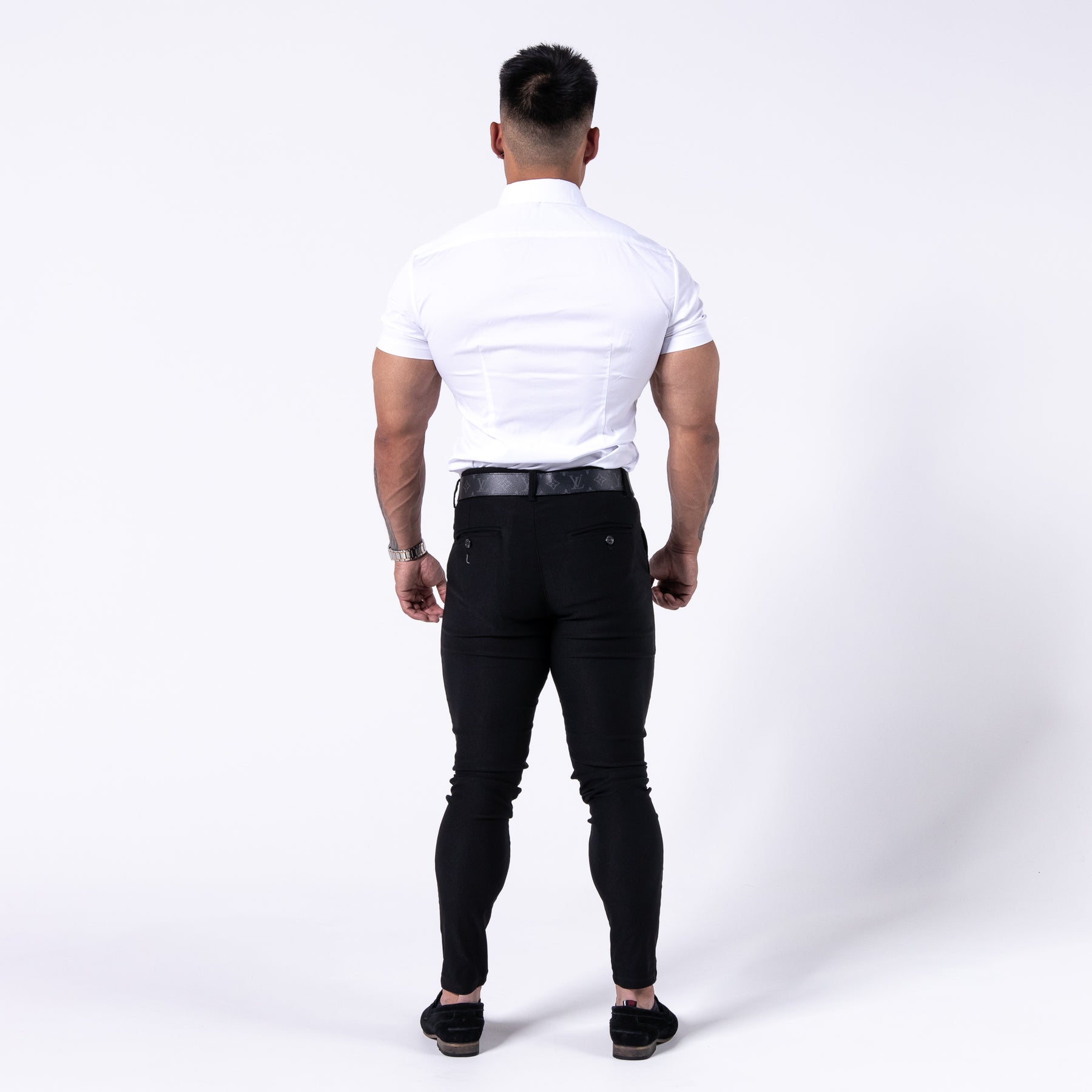 Men's Muscle Fit Short Sleeve Shirt V2 - White