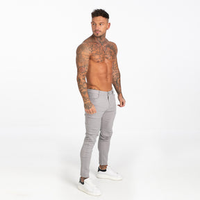KCC Men's Premium Ultra Stretch Jeans In Grey Metallic