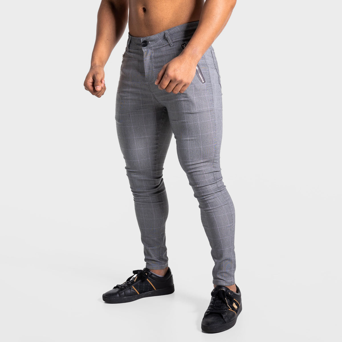 KCC Men's Premium Check Pants - Grey