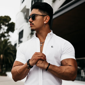 Men's Muscle Fit Short Sleeve Shirt - White Element