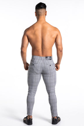 KCC Men's Premium Check Pants - Black/Grey